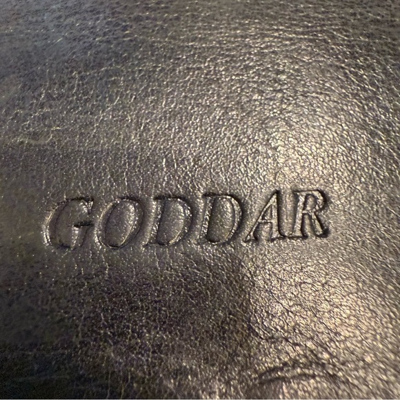 GODDAR Women’s European Black Leather Crossbody W/ Silver Accents - Picture 7 of 16